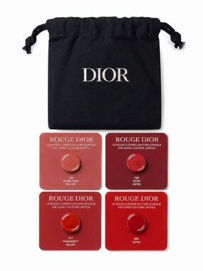 Dior Pouch and Dior Rouge Mini Lip Swatches